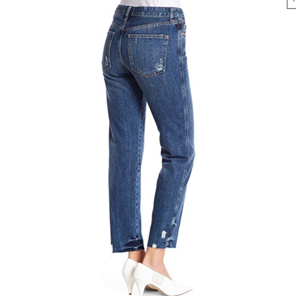 SOLD NWT Free People Boyfriend Distressed Jeans 24 - Picture 2 of 8